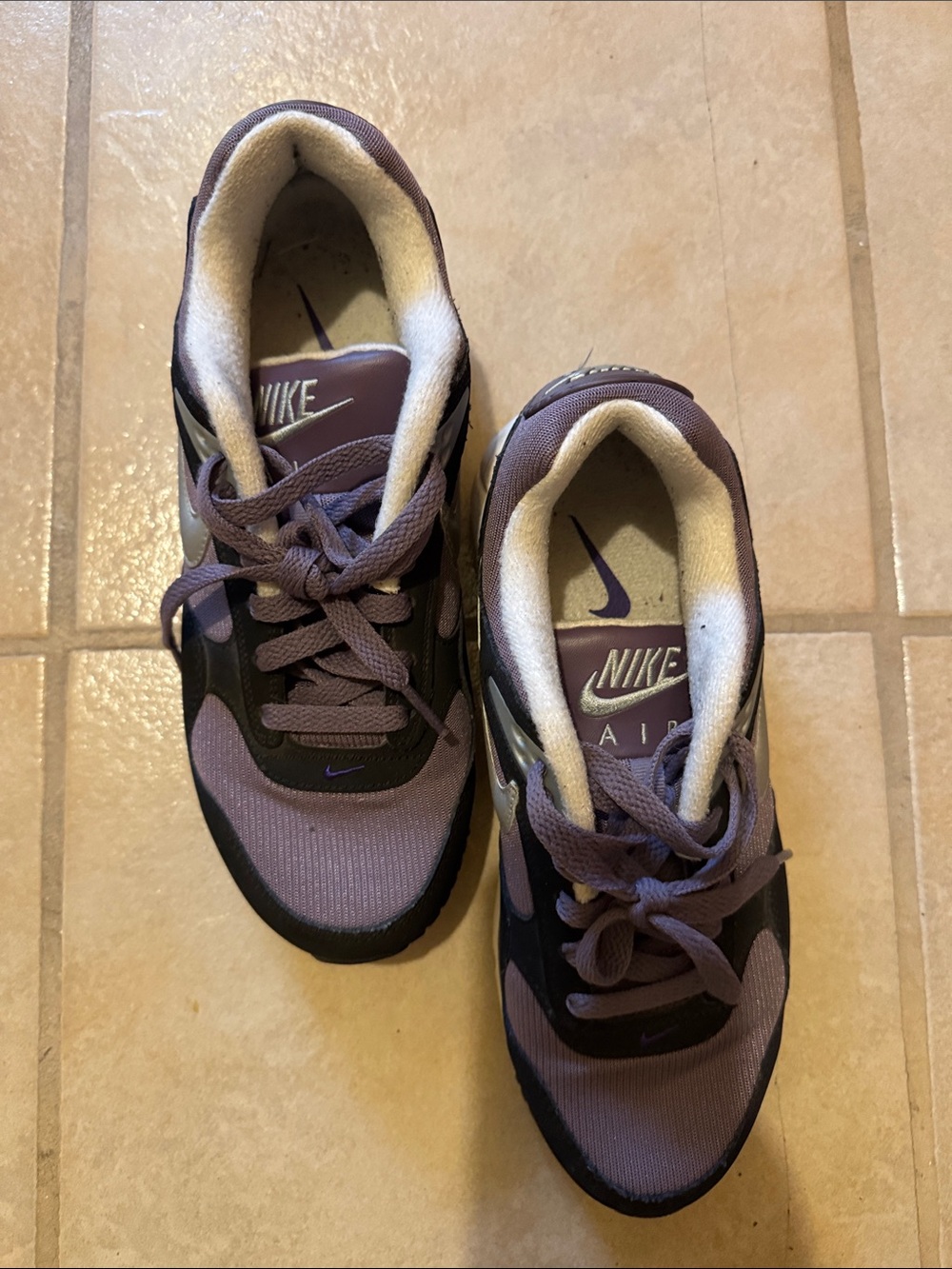 Nike Kids Purple and Black Air Sneakers